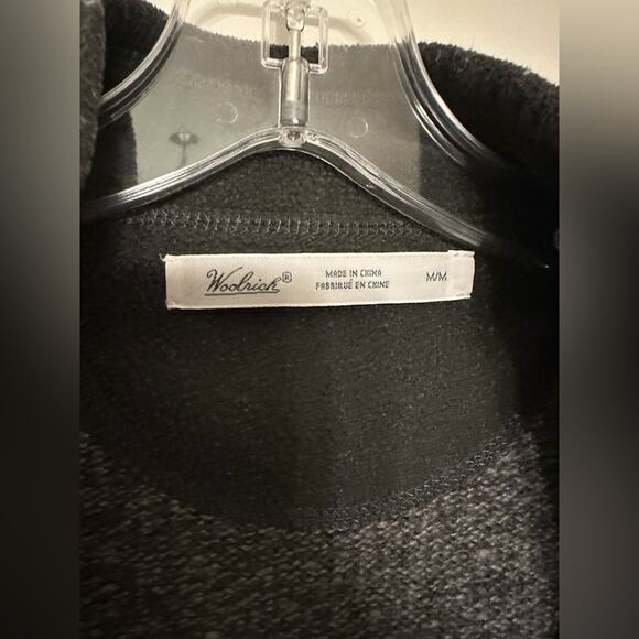 Woolrich 1/4 Zip Ramie Cotton Blend Sweater Size Medium Grey Ombre EUC - Picture 9 of 9